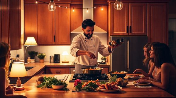 Découvrez comment un chef à domicile améliore vos soirées entre amis